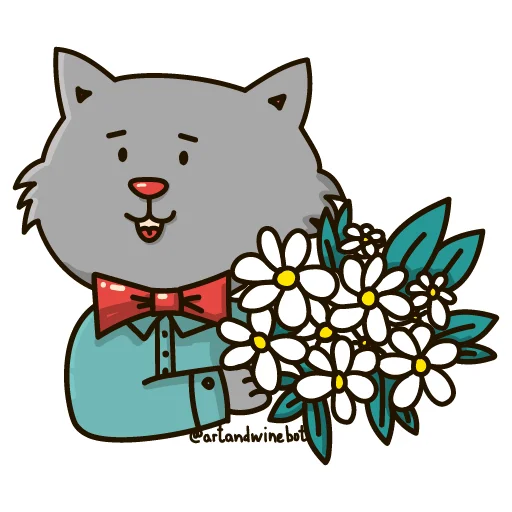 💐 Стикер «Art&Wine» для Telegram
