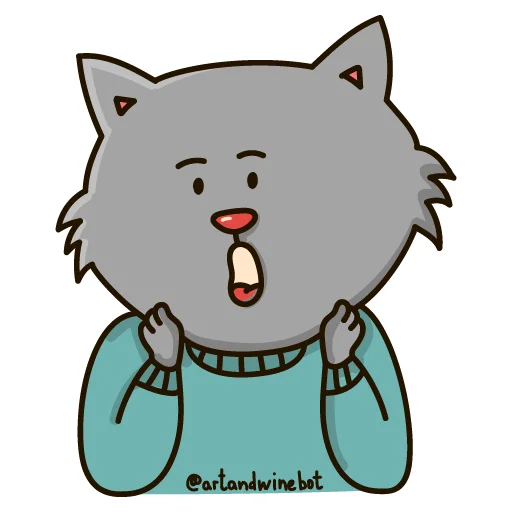 😲 Стикер «Art&Wine» для Telegram