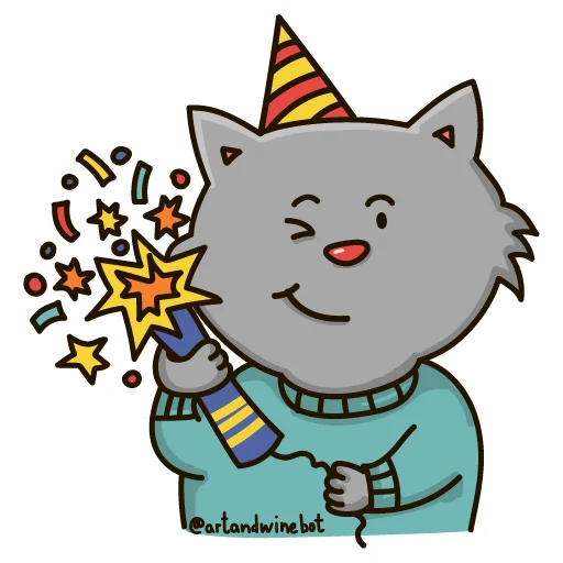 🎉 Стикер «Art&Wine» для Telegram