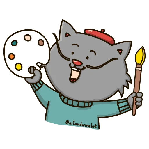 🎨 Стикер «Art&Wine» для Telegram