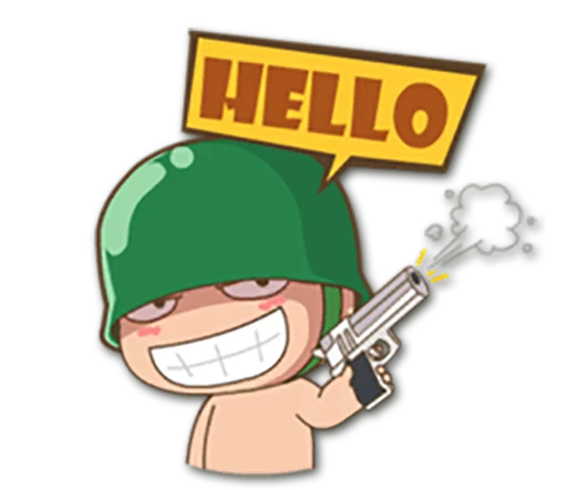 🔫 Стикер «Artillery Man /» для Telegram