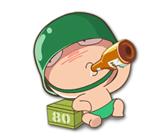 🍶 Стикер «Artillery Man /» для Telegram