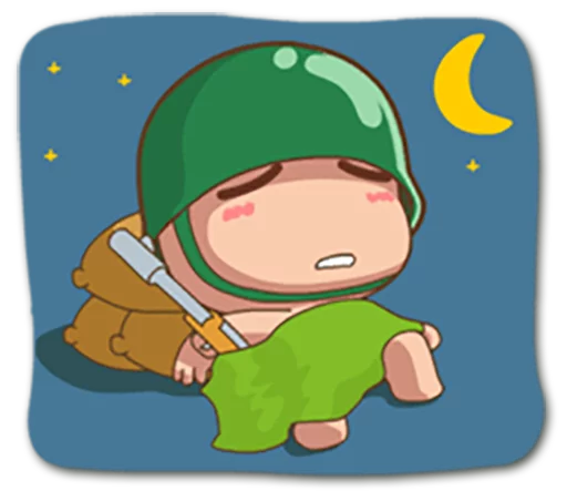 🌙 Стикер «Artillery Man /» для Telegram