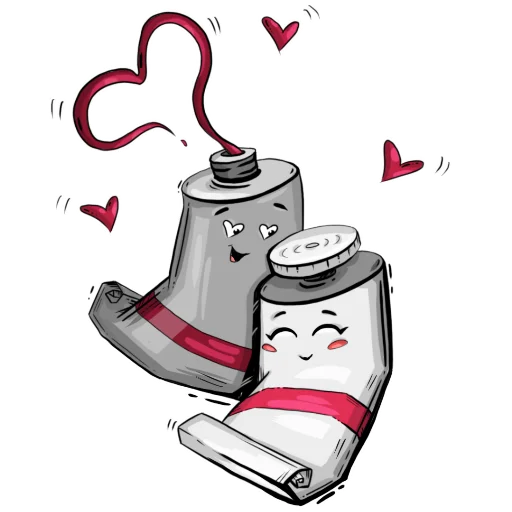 🥰 Стикер «Тюбики» для Telegram
