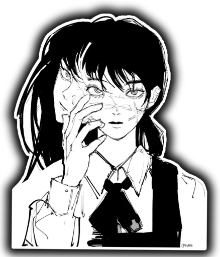 😍 Стикер «Asa Mitaka & Yoru (CSM)» для Telegram