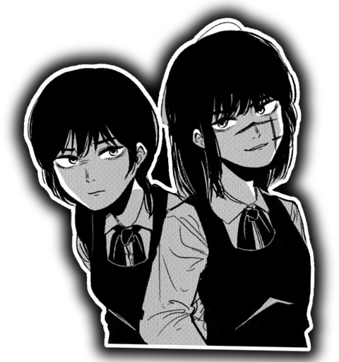 😍 Стикер «Asa Mitaka & Yoru (CSM)» для Telegram