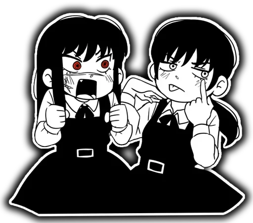 😍 Стикер «Asa Mitaka & Yoru (CSM)» для Telegram