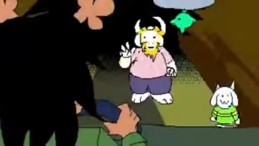 🔄 Стикер «Asgore runs over Dess» для Telegram
