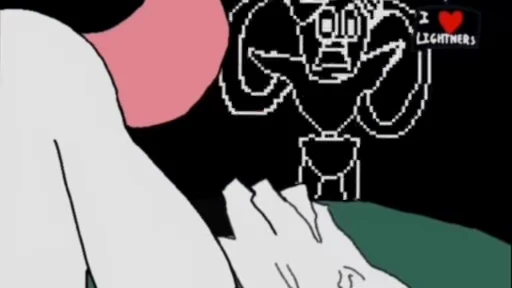 😮 Стикер «Asgore runs over Dess» для Telegram