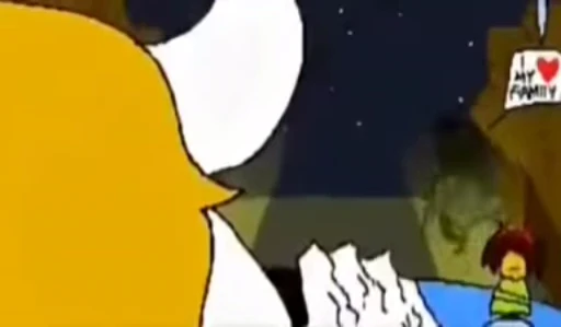 🏃‍♀️ Стикер «Asgore runs over Dess» для Telegram