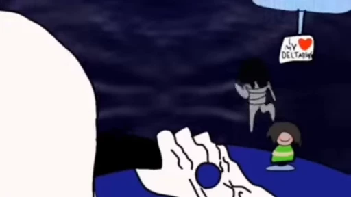 💔 Стикер «Asgore runs over Dess» для Telegram