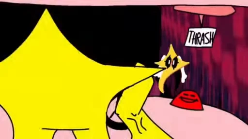 ⭐ Стикер «Asgore runs over Dess» для Telegram
