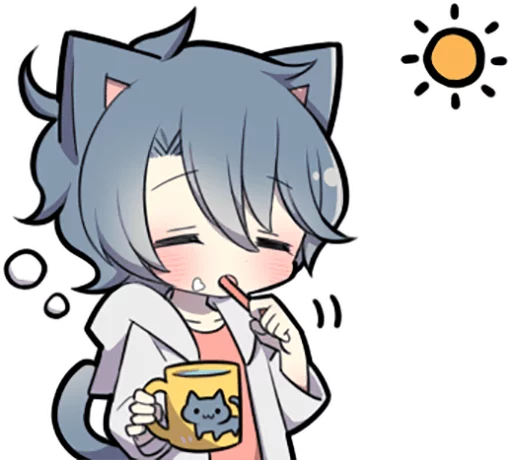 🌞 Стикер «Ash Kitten» для Telegram