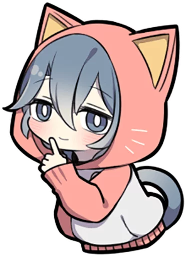 🤐 Стикер «Ash Kitten» для Telegram