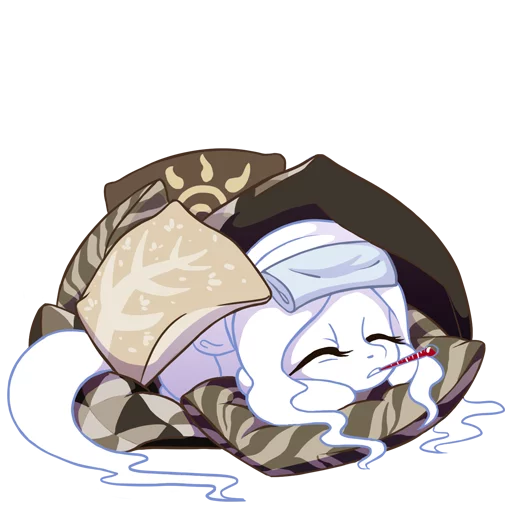 🤒 Стикер «Ashley Arctic Fox» для Telegram