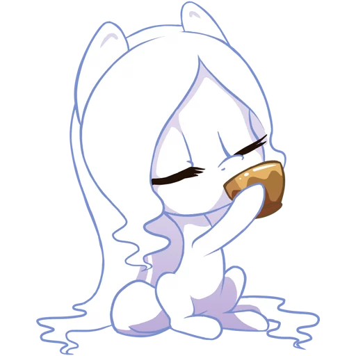 ☕ Стикер «Ashley Arctic Fox» для Telegram
