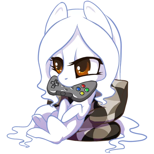 🎮 Стикер «Ashley Arctic Fox» для Telegram