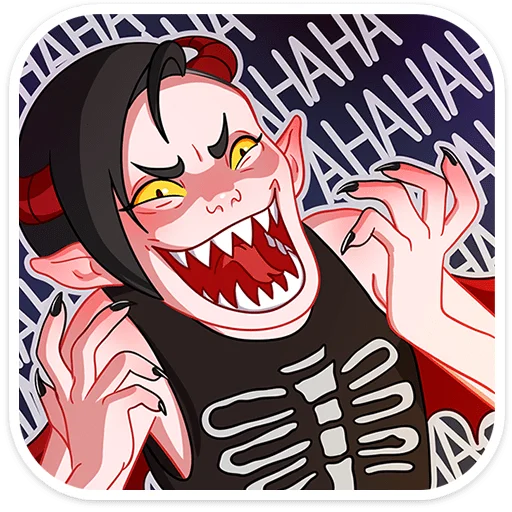 😈 Стикер «Асмодея и Деймония» для Telegram