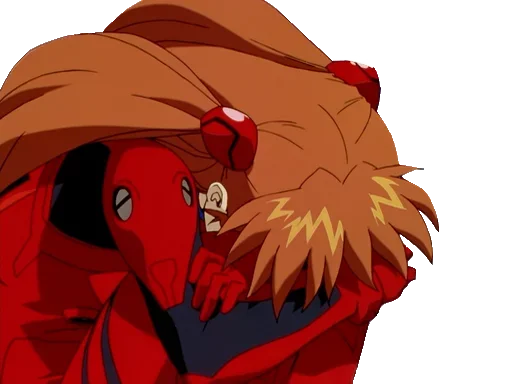 😣 Стикер «A lot of Asuka (Evangelion)» для Telegram
