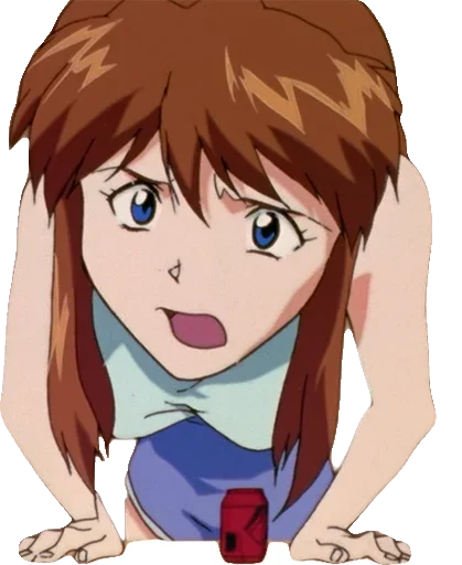 😦 Стикер «A lot of Asuka (Evangelion)» для Telegram