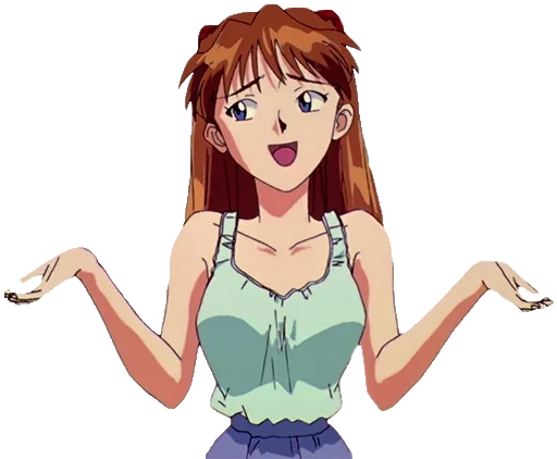 🤷‍♀️ Стикер «A lot of Asuka (Evangelion)» для Telegram