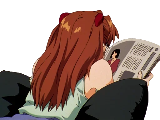 📕 Стикер «A lot of Asuka (Evangelion)» для Telegram