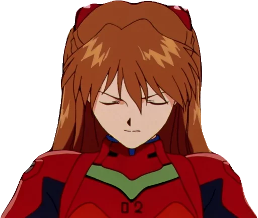 😔 Стикер «A lot of Asuka (Evangelion)» для Telegram
