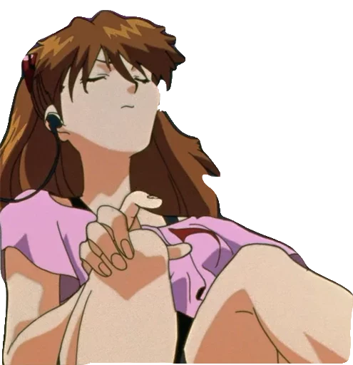 🎧 Стикер «A lot of Asuka (Evangelion)» для Telegram