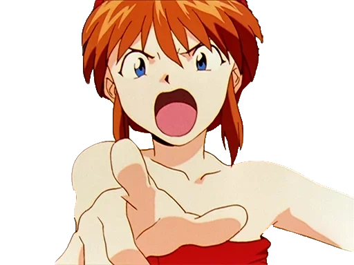 😤 Стикер «A lot of Asuka (Evangelion)» для Telegram