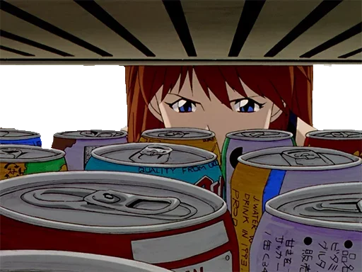 🍻 Стикер «A lot of Asuka (Evangelion)» для Telegram