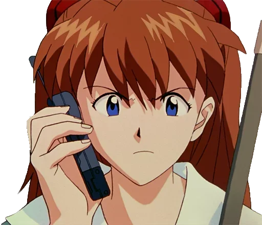 🗡 Стикер «A lot of Asuka (Evangelion)» для Telegram