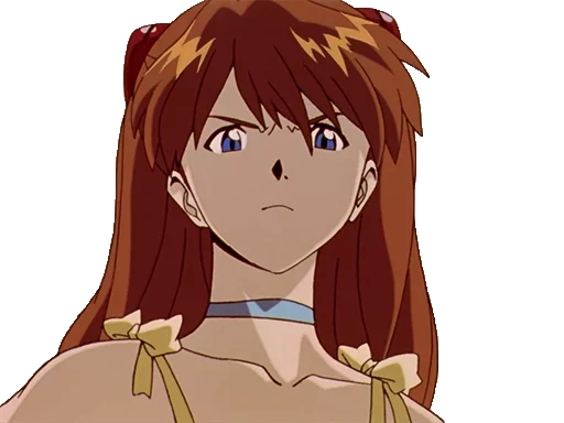 😠 Стикер «A lot of Asuka (Evangelion)» для Telegram