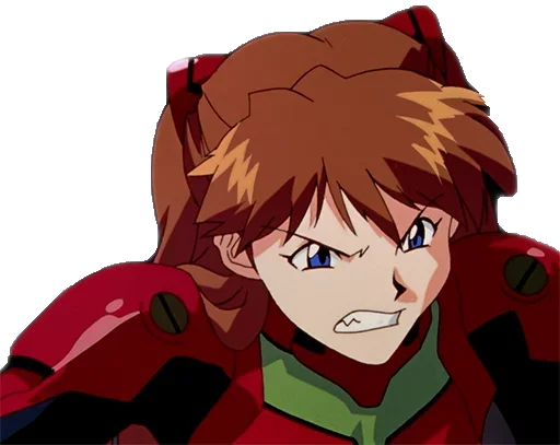 😠 Стикер «A lot of Asuka (Evangelion)» для Telegram