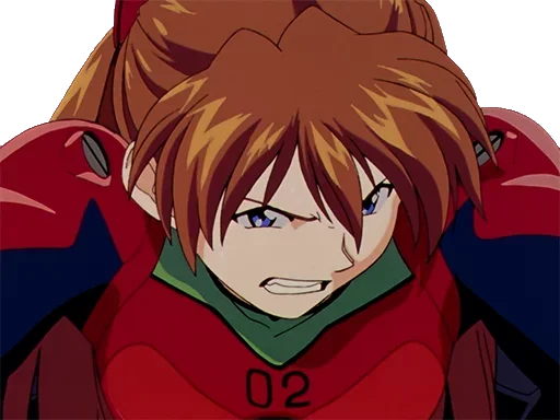 😡 Стикер «A lot of Asuka (Evangelion)» для Telegram