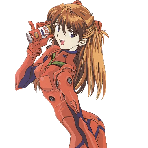 🥤 Стикер «A lot of Asuka (Evangelion)» для Telegram