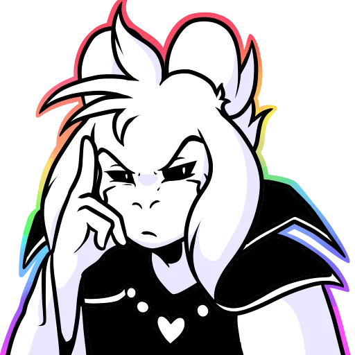😠 Стикер «Asriel» для Telegram
