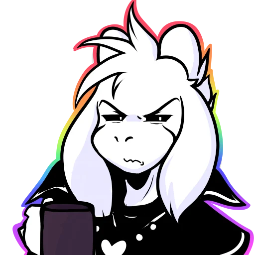 ☕️ Стикер «Asriel» для Telegram