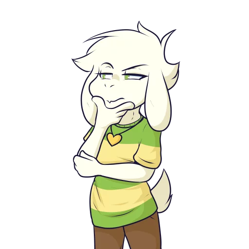 🤔 Стикер «Asriel» для Telegram