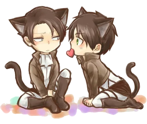 Стикерпак Eren and Levi для Telegram