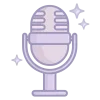 🎙 Эмодзи «Сиреневые буквы, астрология эзотерика иконки» для Telegram