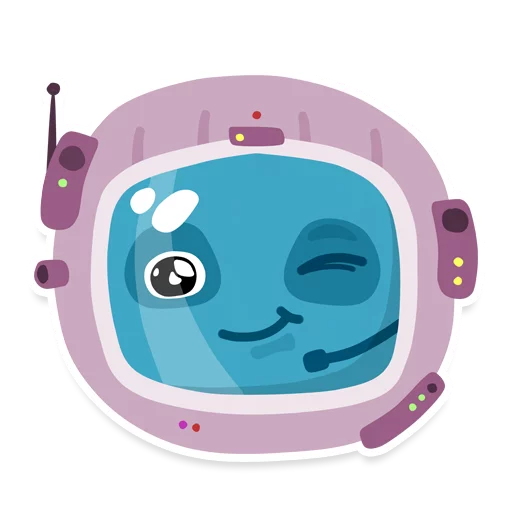 😉 Стикер «Космонавты» для Telegram