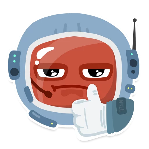 👍 Стикер «Космонавты» для Telegram