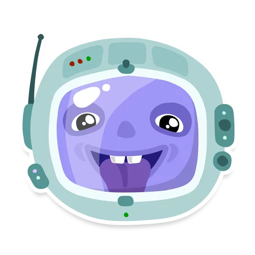 😝 Стикер «Космонавты» для Telegram