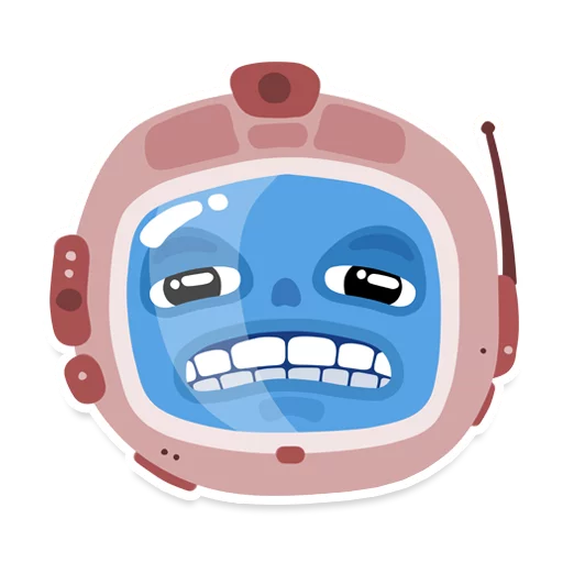 😬 Стикер «Космонавты» для Telegram