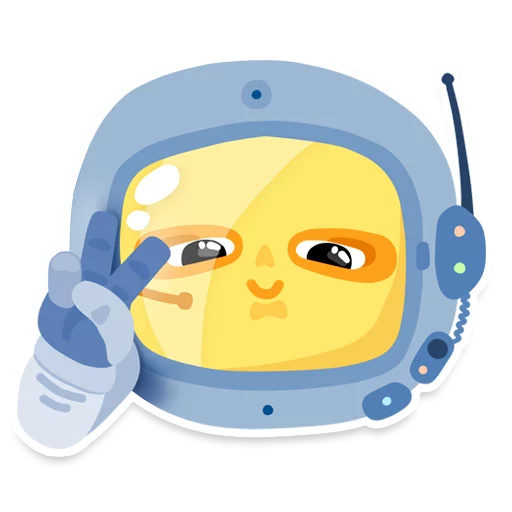 ✌ Стикер «Космонавты» для Telegram