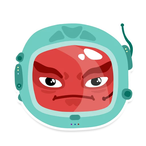 😡 Стикер «Космонавты» для Telegram