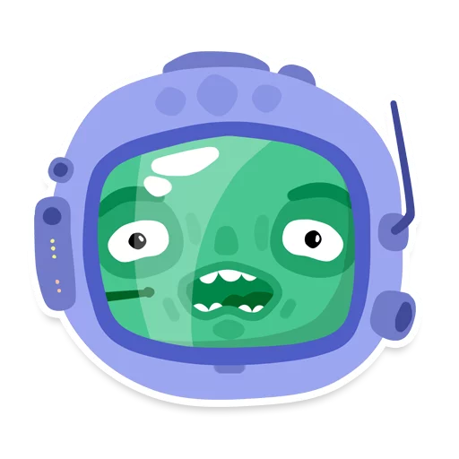 😨 Стикер «Космонавты» для Telegram