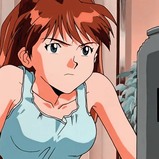 😕 Стикер «Asuka Langley Emotions 2» для Telegram