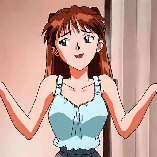 🤷‍♂️ Стикер «Asuka Langley Emotions 2» для Telegram