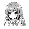 ❤ Эмодзи «Asuna Chan» для Telegram